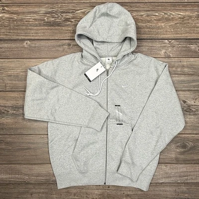 Sudadera con Capucha Nike Para Hombre Cremallera Completa Solo Swoosh Polar Gris MEDIANO DR0403-063 Foto 1 de 4