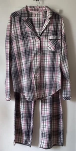Victoria’s Secret Women’s Black/Pink Button Up With Drawstring Pajama Set Large - Bild 1 von 19