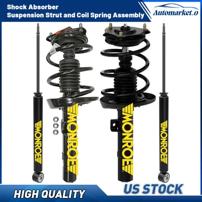 Front Rear Struts w/ Coil Springs Shock Absorbers for 2016-2019 Honda Civic 1.5L - Image 1 of 4