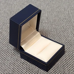 Blue Jewelry Box Wedding Ring Box Holder NEW - Picture 1 of 3