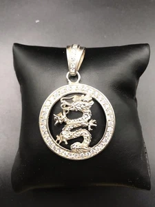 925 sterling silver Dragon men’s Pendant - Picture 1 of 15