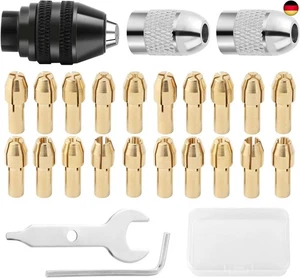 26 Stück Bohrfutter Adapter Set, Spannzangensatz für Dremel mit Box, Dremel 4 - Bild 1 von 5