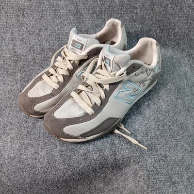 New Balance CW442CE FourFourTwo Women’s 7.5 Cream Blue Brown Low Sneakers Retro  - Image 1 of 4