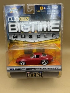1963 RED CHEVY CORVETTE STING RAY, 1/64 2006 JADA BIG TIME MUSCLE - Picture 1 of 1