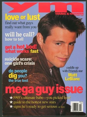 YM Magazine October 1995 Friends Star Matt LeBlanc ~Mega Guy Issue~90s Fashion Foto 1 de 2