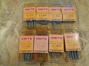 NOS Unity Steel Flat Head Machine Screws 2 x 10-24; 5 pieces each - Picture 1 of 3