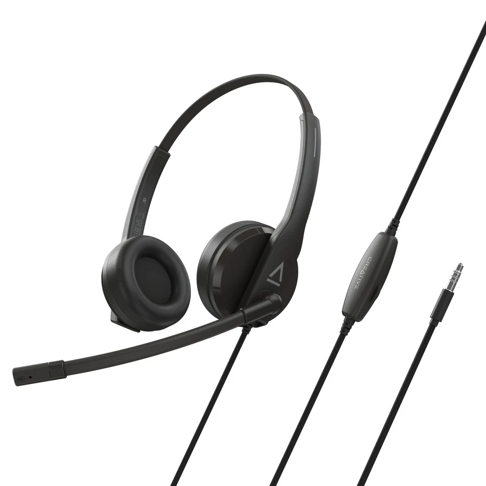 Creative HS-230 Lightweight Headset with Noise-cancelling Mic (51ef1110aa000) - Image 1 of 2