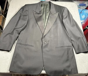 Ermenegildo Zegna Tuxedo Jacket Mens Black Peak Lapel Made in Italy Super 100s - Picture 1 of 21