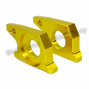 Rear Axle Blocks Chain Adjusters Gold For SUZUKI GSXR600 GSXR750 K6 GSXR1000 K5 - Picture 1 of 7