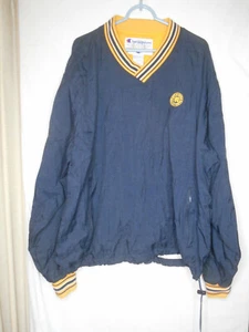 Notre Dame Champion Pullover Giacca Impermeabile Blu Giallo Taglia L - Foto 1 di 7