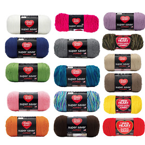 Red Heart Super Saver Jumbo Yarn (PICK A COLOR)