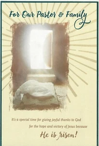 Nueva tarjeta de Pascua de nuevo de nuevo - pastor y familia - Imagen 1 de 2