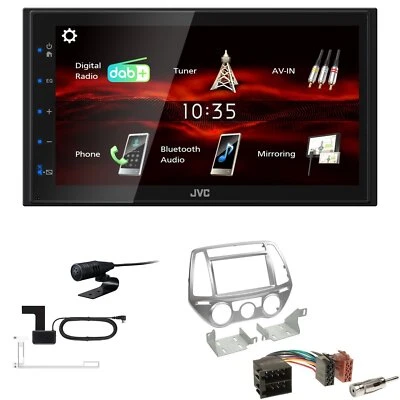 JVC Bluetooth 2DIN DAB+ Autoradio für Hyundai i20 2012-2014 silber - Bild 1 von 4