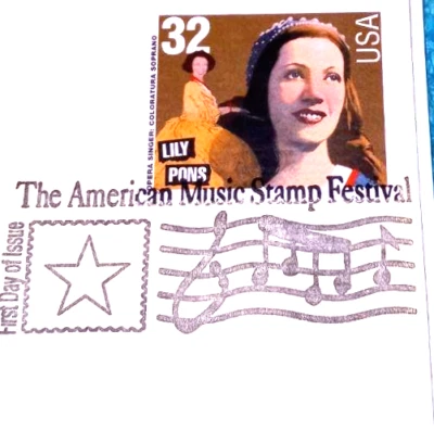Lily Pons - Opera Singers - 1997 22kt Gold Replica Stamps - SEE BELOW - Image 1 of 4