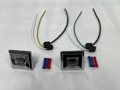 GM Power Door Lock Switch Pigtail Plug And Switch C10 K5 Chevy 1981-1991 Set - Image 1 of 3