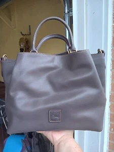 Dooney & Bourke Charcoal FLORENTINE Large Barlow Bag MSRP $498 - Picture 1 of 16
