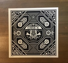 Shepard Fairey Obey Giant RECORDS Signed Numbered Screen Print 35/200 RARE