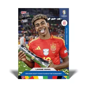 TOPPS NOW UEFA EURO 2024 #62 LAMINE YAMAL SPAIN PREORDER - Imagen 1 de 2