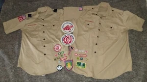 VTG LOT x28 OFFICIAL BOY SCOUTS Order of the Arrow Patches Shirts w/Patches - Picture 1 of 8