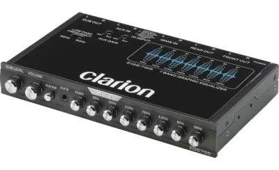 NUEVO Ecualizador gráfico de 7 bandas de audio para automóvil Clarion EQ EQS755 con entrada auxiliar RCA de 3,5 mm Foto 1 de 3