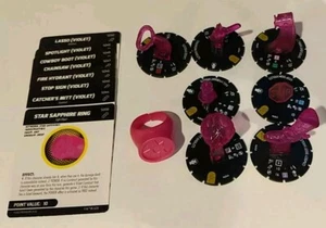 DC Heroclix Batman Team Up Star Sapphire Lantern Ring & Constructs Complete Set - Picture 1 of 1