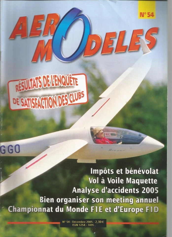 AERO MODELES N°54 -  F1E ET F1D - VOL A VOILE MAQUETTE - ORGANISER UN MEETING - Image 1 of 1
