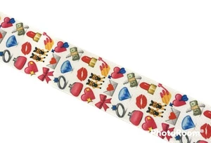 Emoji 1.5” Grosgrain Ribbon 1 1/2 inch Girls  Hair Bows Hairbow Ribbon - Picture 1 of 1