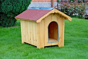 Cuccia in legno da esterno per cani di piccola taglia, spessore pareti 19mm - Foto 1 di 3