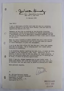 J. Walter Kennedy signierter Brief mit J. Walter Kennedy Briefkopf 31. Januar 1961 - Bild 1 von 3