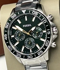 Reloj Fossil BANNON BQ2492 Hombre Multifunción Esfera Verde Acero Inoxidable NUEVO - Imagen 1 de 4
