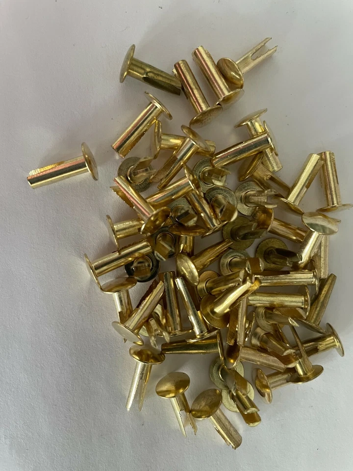 50 ~ 9/64 diameter x 1/2" long Brass Plated Cymbal Sizzlers - Image 1 of 1