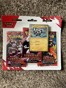 Pokemon Destined Rivals 3er Blister Zebstrika HEUTE VERSAND - Bild 1 von 2
