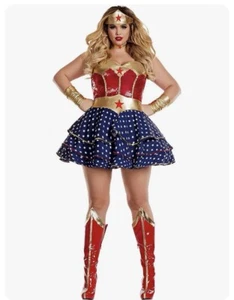 Party King Women's Wonderful Sweetheart Plus Size.  Add Extras Socks Add Cape. - Picture 1 of 2