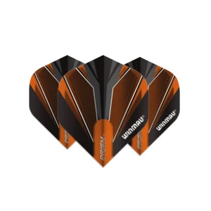 Winmau Prism Alpha Standard Dart Flight - Black, Orange & Grey - Picture 1 of 1