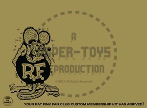 REIMPRESIÓN DE COLECCIÓN - KIT DE MEMBRESÍA PERSONALIZADO RAT FINK FAN CLUB - Imagen 1 de 5