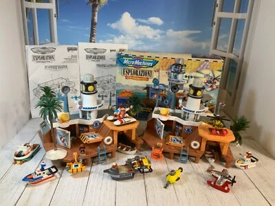 Micro Machines 2 COMPLETE sets Exploration Harbor Rescue Center Playsets - Image 1 of 4