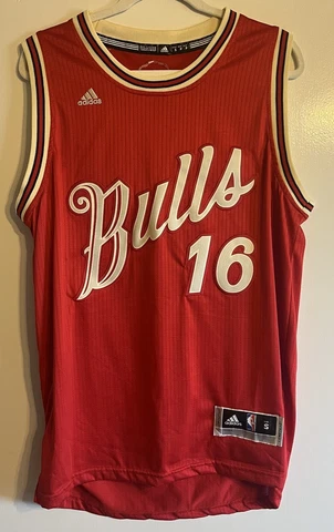 Adidas Swingman NBA Christmas Day (2015) Chicago Bulls #16 Pau Gasol Jersey (S) Cover