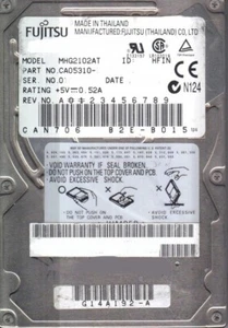 Disco duro IDE PATA para portátil Fujitsu MHG2102AT 10,2 GB 2,5" - Imagen 1 de 1