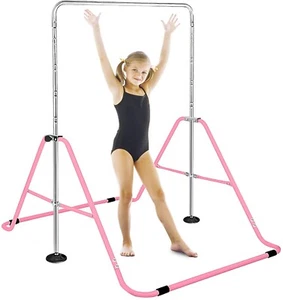 Barra de gimnasia para niños rosa | plegable | ajustable | barra parallel - Imagen 1 de 3