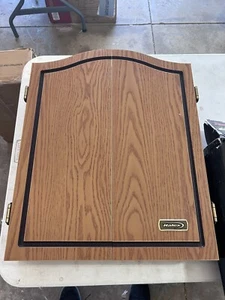 Vintage Halex Electronic Dartboard in Wood Cabinet Tested Working New In Box - Picture 1 of 6