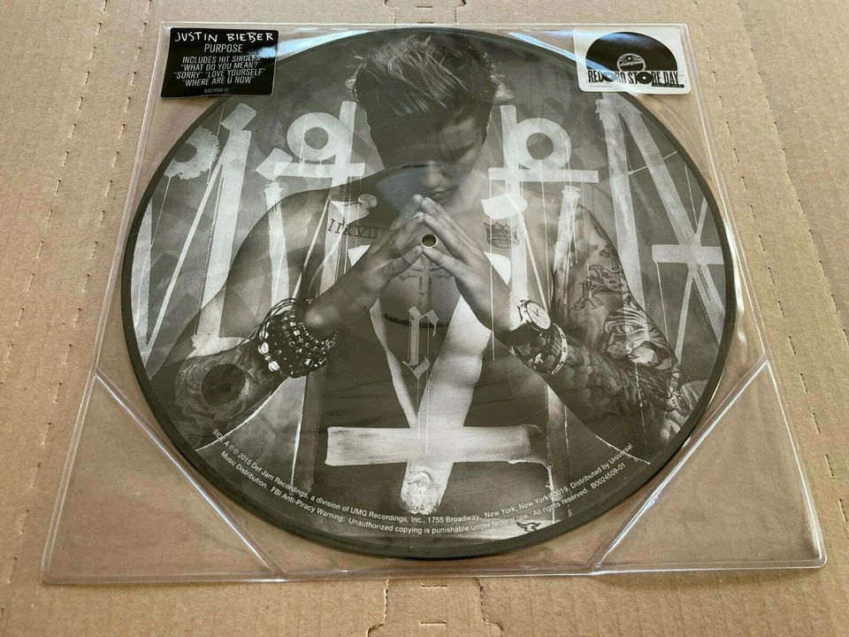 NEW SUPER RARE Justin Bieber - Purpose PICTURE DISC Vinyl LP - Image 1 of 1