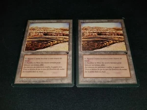 MTG 1x Renaissance uncommon land MP French FBB Uneven Horizon Strip Mine - Picture 1 of 2