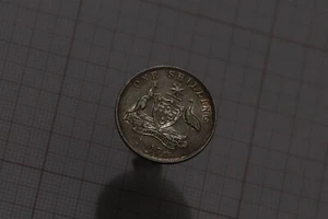 🧭 🇦🇺 AUSTRALIA SHILLING 1917 M SILVER SHARP DETAILS B64 #1486 - Imagen 1 de 3