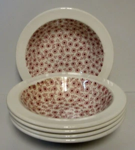 Myott Meakin Staffordshire BAYBERRY Rim Soup Bowls SET OF FIVE More Items Here - Picture 1 of 3