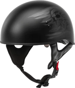 Gmax HH-65 Matte Black Ritual Naked Motorcycle Half Helmet Adult Sizes SM - 2XL - Picture 1 of 1