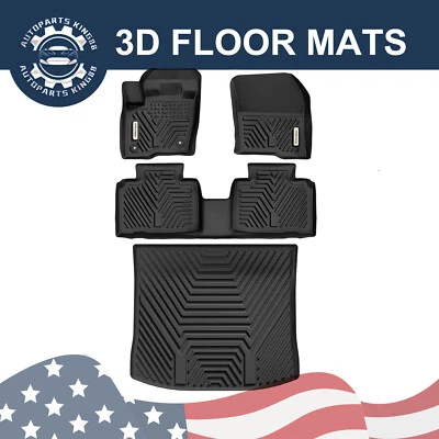 3D Floor Mats & Trunk Cargo Liner for 2015-2025 Ford Edge All Weather TPE Liners - Изображение 1 из 4