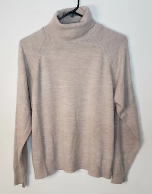 Suéter Hampshire Studio Acrílico Cuello Alto Mujer 44 Baige Hecho en EE. UU. 0217 Foto 1 de 4