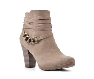 White Mountain Women's Sammuel Ankle Boots Shoes, Sand/Suedette, sz 11M - Picture 1 of 12