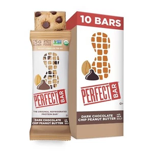 Dark Chocolate Chip Peanut Butter Protein Bar, High Protein, Organic - Picture 1 of 5