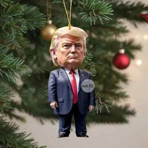 Donald Trump 2024 Xmas Christmas Ornament Tree Car Hanging Decor Holiday Gift! - Picture 1 of 7